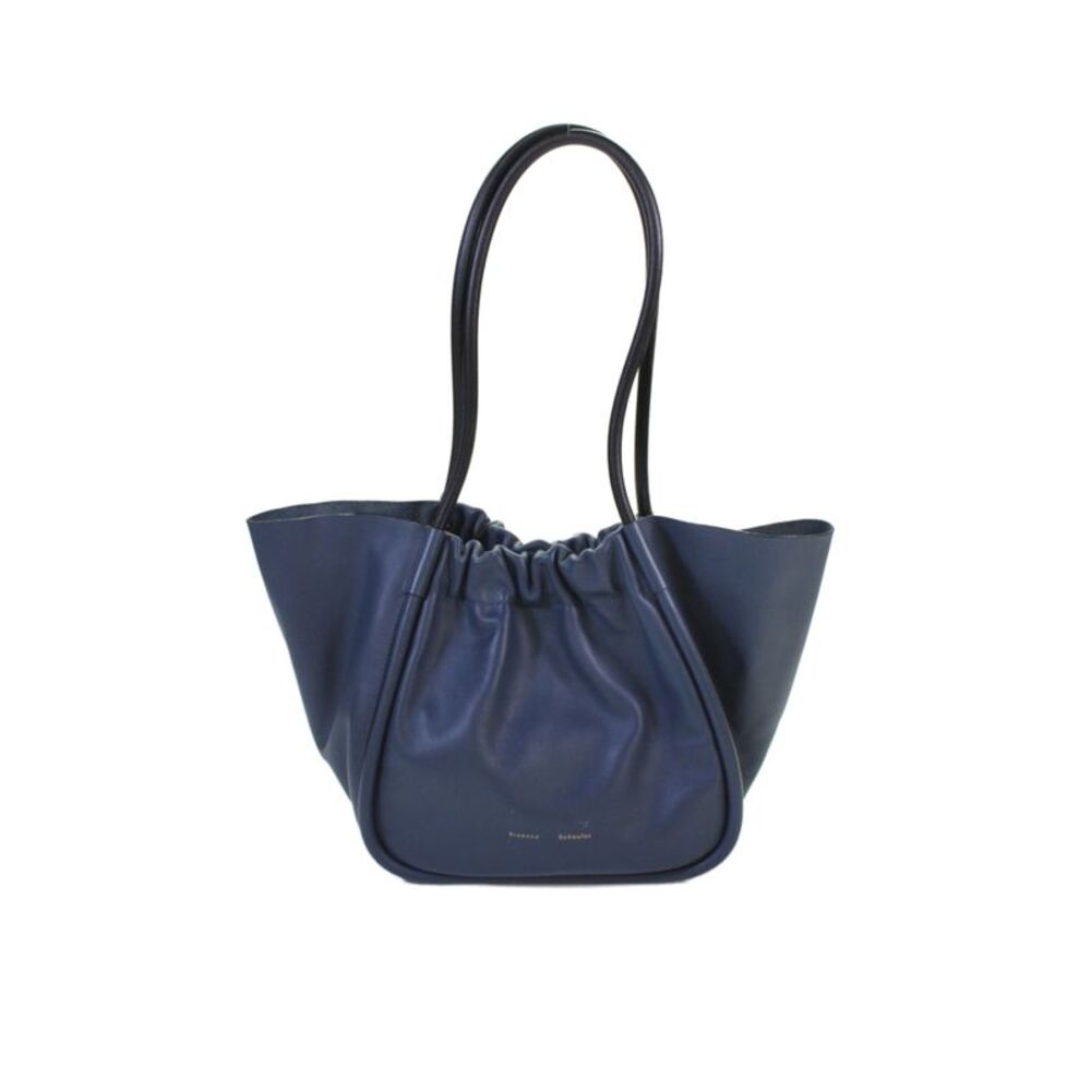 Proenza Schouler Women's Magnetic Closure Leather Tote Handbag Blue